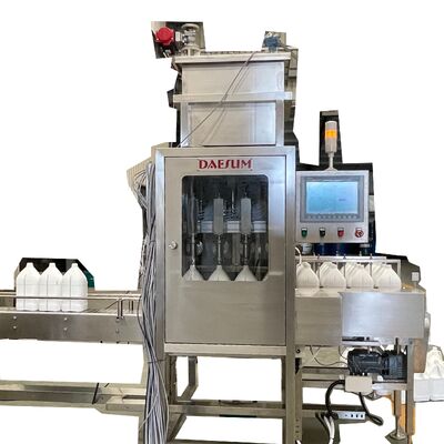 1L-4L Jerrycan Pail Can Tin Fully Automatic 4 Nozzles Chemical Liquid Adhesive Acrylic Resin Ex-proof Filling Machine